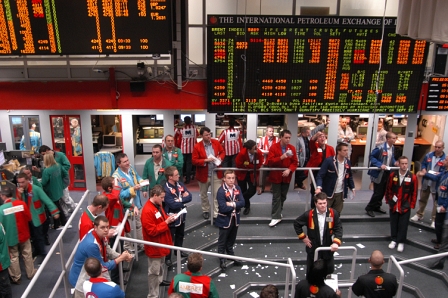 Trading Floor an der International Petroleum Exchange in London, der zweitwichtigsten Ölbörse der Welt.