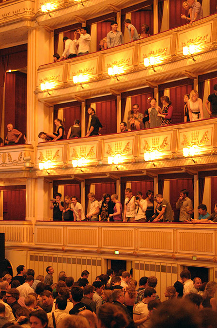 Die Logenplätze in der Oper bei - um genauer zu sein - nach dem Air-Konzert.