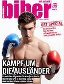 cover von das biber juli boxer mit rotem und blauem boxhandschuh u titel kampf um die auslaender