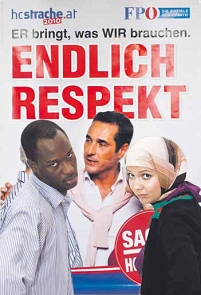 fotomontage von strache wahlplakat endlich respekt