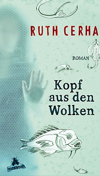 Gezeichneter Fisch, Cover des Buches "Kopf aus den Wolken"