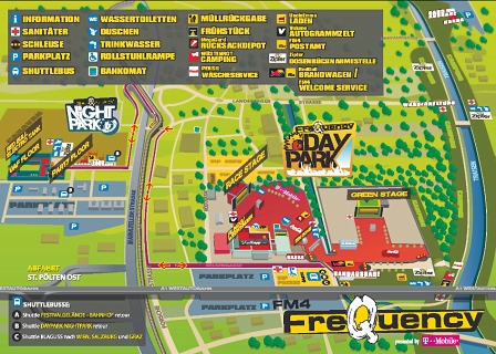 Bühnenlageplan des Frequency Festivals