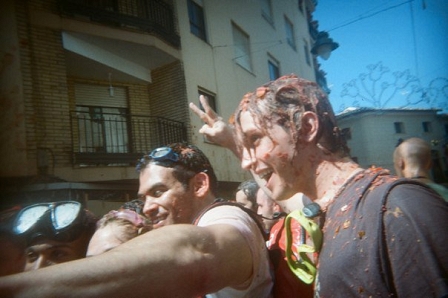 © Johnny Bliss, 2010 tomatina, tomato fight, red, Johnny Bliss, Bunny ears