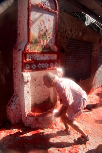 © Flydime, 2010 tomatina, tomato fight, red, religion