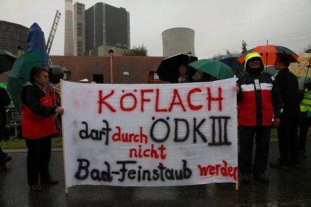 Protestplakat gegen Kraftwerk ÖDK III