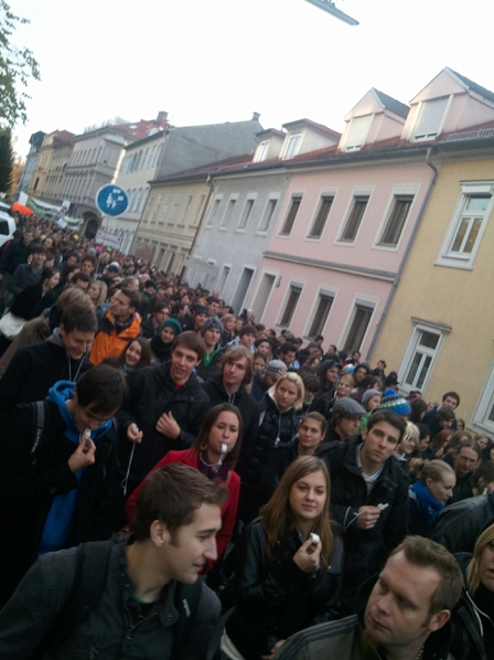 Studentenproteste Glacis, Graz