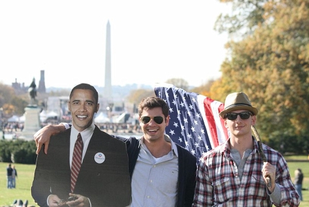 Rally To Restore Sanity, Washington DC, Jon Stewart, Stephen Colbert.