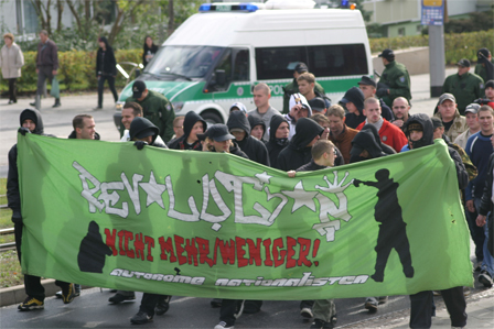 "Autonome Nationalisten" bei NPD-Demo in Nordhausen