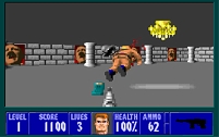 Bildschirmfoto aus dem First Person Shooter "Wolfenstein 3D".