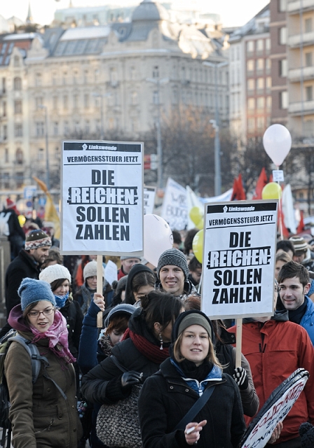 Demonstration gegen das Sparpaket