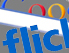 Logos von Google und Flickr
