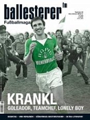© ballesterer Der junge Hans Krankl im Fußballtrikot; Cover der Zeitschrift "Ballesterer"