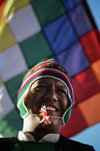 indigenous Bolivian man 