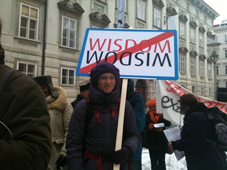 Demonstration "Kalhlschlag gegen Forschung "