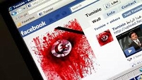 facebook-profil mit tunesischem flaggen-revolutions-symbol