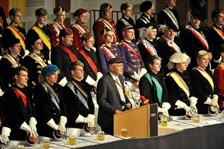 Festkommers der Burschenschaften am 20. Juni 2009 in der Messehalle in Innsbruck. Im Bild der 3. Nationalratspraesident Martin Graf bei seiner Festrede.