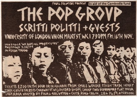 Originalposter The Pop Group, Scritti Politti