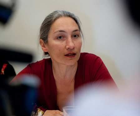 Petra Unger auf der Pressekonferenz zu 20000 Frauen