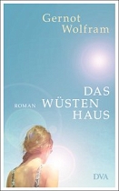 buchcover wuestenhaus frau im badeanzug von hinten mit blauem himmel