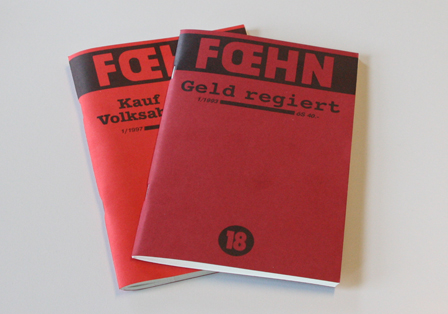 Zwei Augaben der Zeitschrift "Foehn"