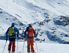 Skifahrer in den Bergen