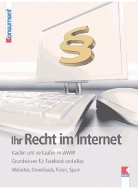 Tastatur, Laptop und Maus, Buchcover "Ihr Recht im Internet"