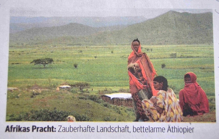 zeitungsbild, landschaft und äthiopierInnen