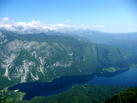 looking back over Bled