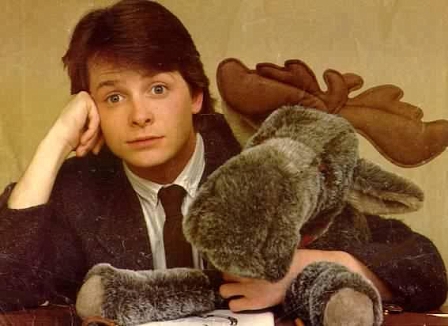 Michael J Fox mit einem Stoffelch