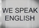 "We speak English"