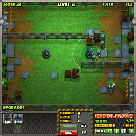 © miniclip Screenshot aus dem Spiel Zombie Defense Agancy