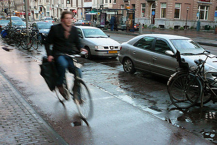 Fahrradfahrer in Amsterdam