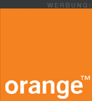 orange schriftzug