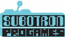 Das Logo von Subotron mit einem stilisierten grünen Joystick und dem Schriftzug "Subotron Pro Games".