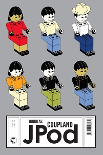 Das Cover von "JPod" - sechs LEGO-artige Figuren, die nebeneinander aufgereiht sind.