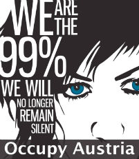 Plakat von "occupy austria"