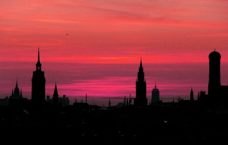 Sonnenuntergang in München