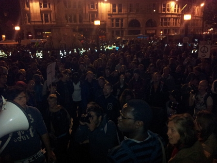 Demonstration in der Londoner City