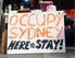 Schild Occupy Sydney