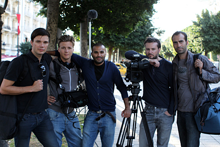 Martin Maier (Produzent), Jörg Oschmann (Regie und Ton), Heikel Ben Bouzid (Regie und Übersetzer), Lukas Gnaiger (Kamera) und Mehdi Dahmen (Assistent)