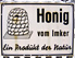 Schild: Honig von Imker