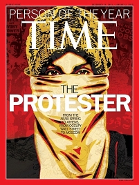 Time-Cover mit "Person of the Year": The Protester.