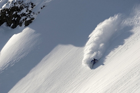 Lorraine skiing in Engadine