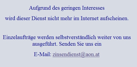 Screenshot von zinsendienst.at