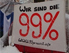 Transparent "Wir sind die 99%"