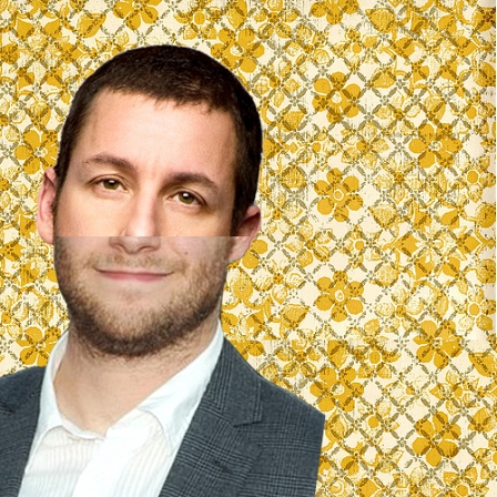 © radio fm4 Bildcollage: Die obere Hälfte des Gesichts eines Schauspielers montiert auf die untere Gesichtshälfte eines anderen Schauspielers.