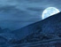 Szenenausschnitt aus dem Spiel Dear Esther: Mond und Berg