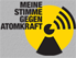 Tomorrow Festival Logo, "Meine Stimme gegen Atomkraft"