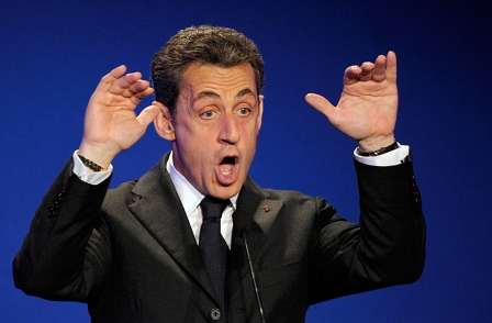 Nicolas Sarkozy, French President and 'Union pour un Mouvement Populaire' (UMP) party candidate for the 2012 French presidential elections