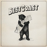 Albumcover 2012 US-Band Best Coast mit är am Cover, hält Kalifornienlandkarte
